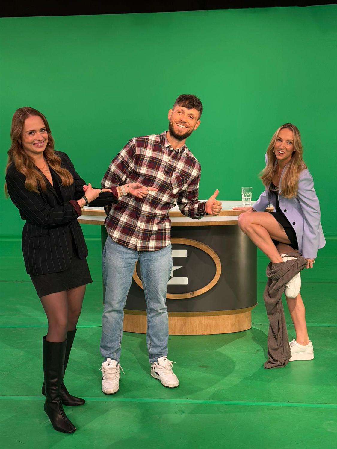 In a television studio