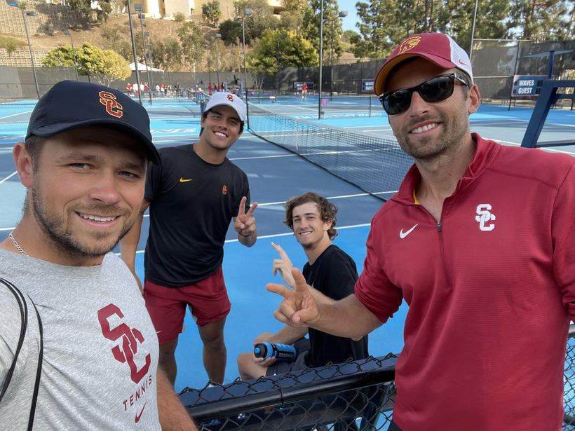 With the USC programme on the courts at Pepperdine