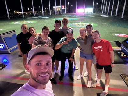 An evening off with the team in Florida