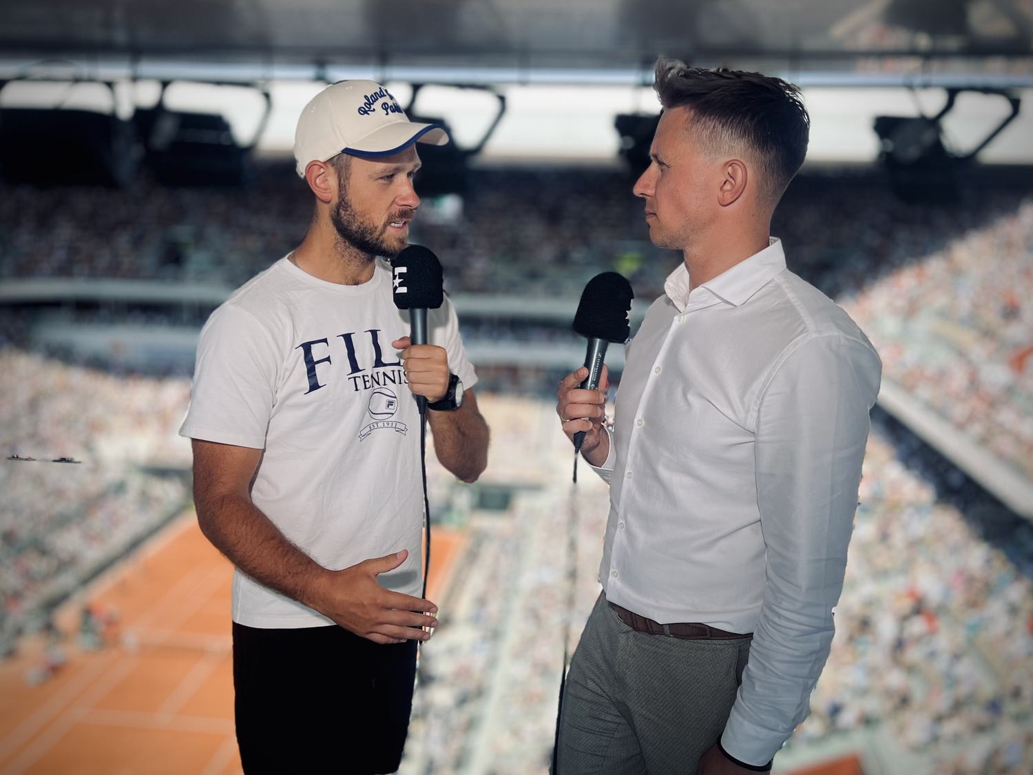 On camera at Roland Garros