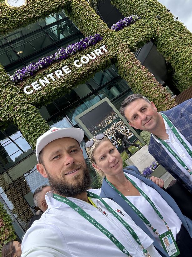 At the Centre Court entrance, Wimbledon